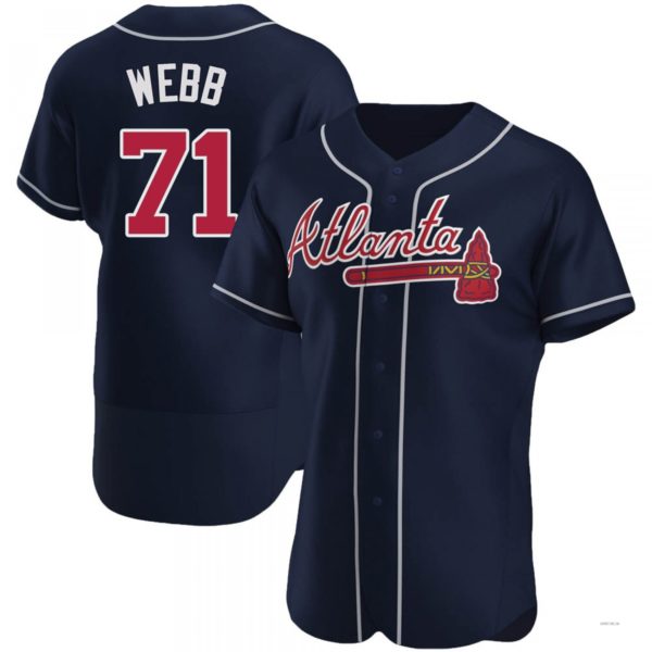 Custom #71 Navy ATL Baseball Shirt Top