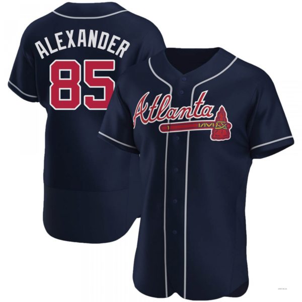 Custom #85 Navy ATL Baseball Shirt Top