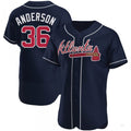 Custom #36 Navy ATL Baseball Shirt Top