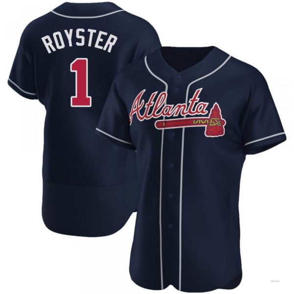 Custom #1 Navy ATL Baseball Shirt Top