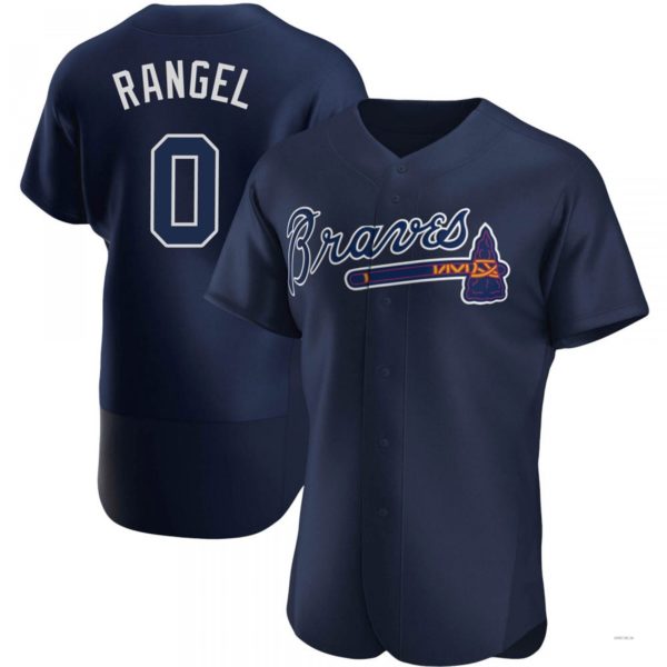 Custom #0 Navy ATL Baseball Shirt Top