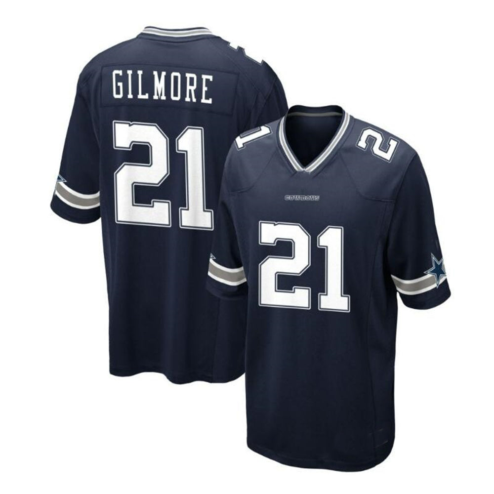 Custom #21 Navy DAL Football Shirt Top