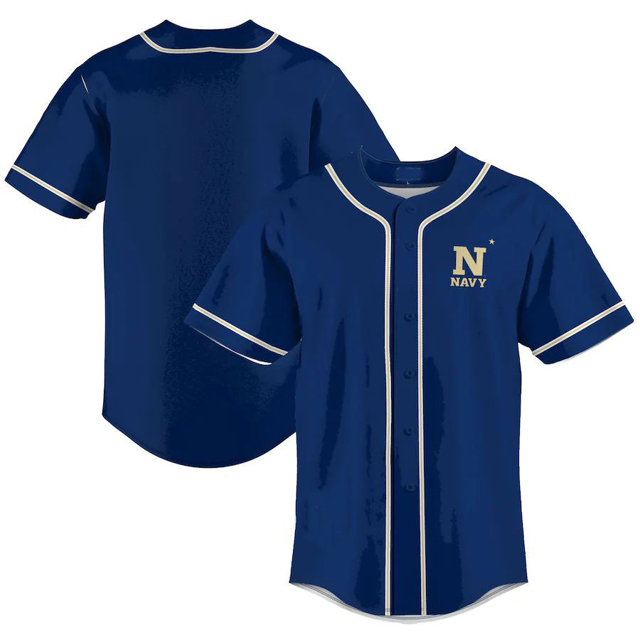 Custom Navy Baseball Shirt Top