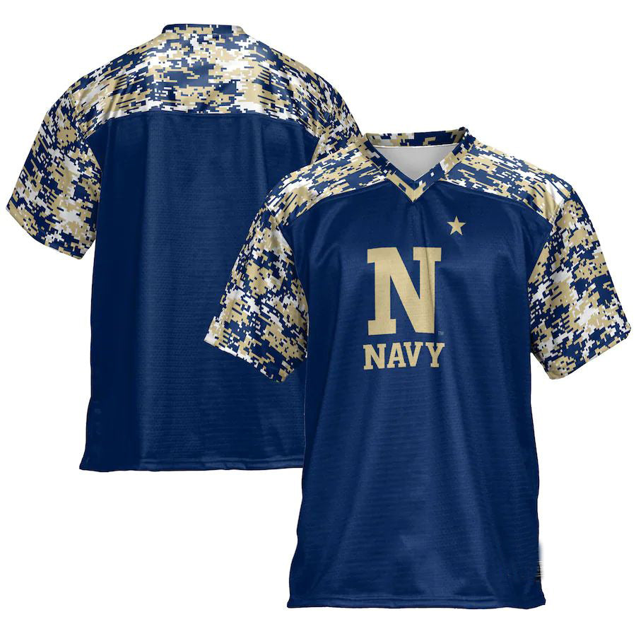Custom Navy Football Shirt Top