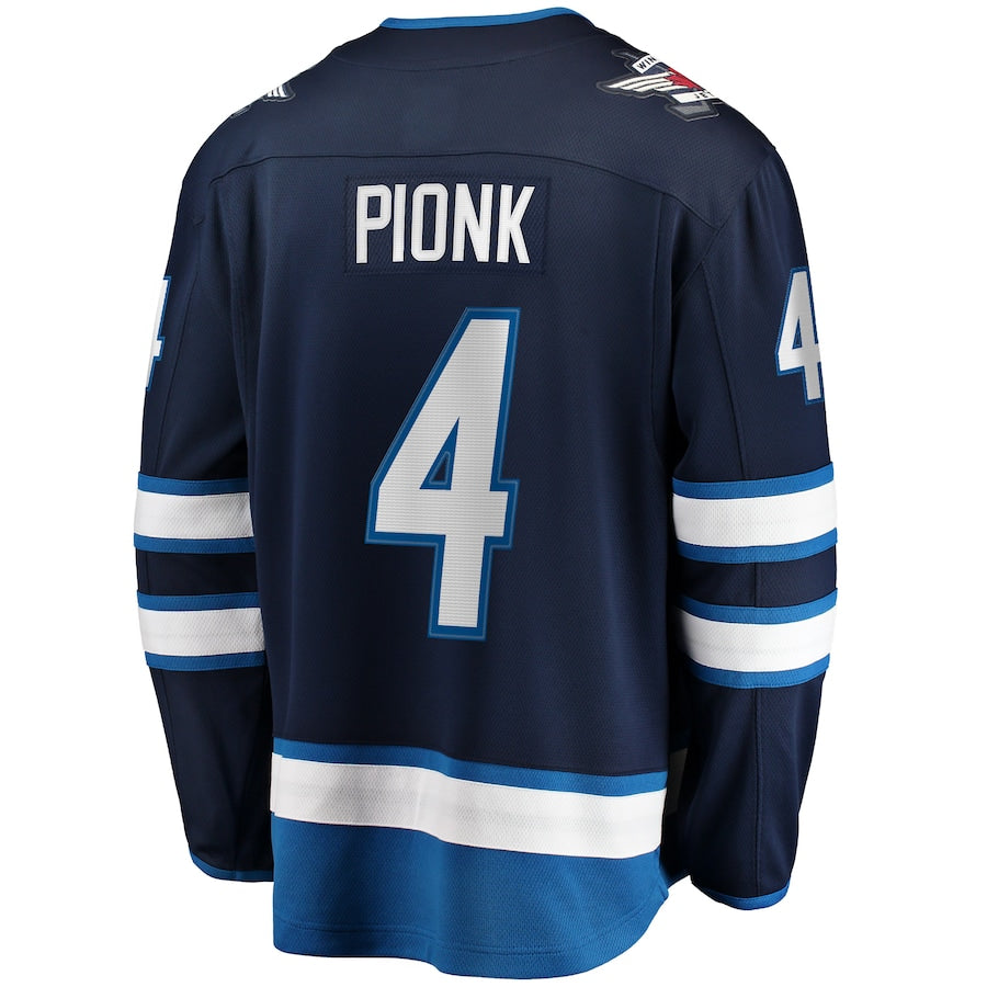 Custom #4 Navy Hockey Shirt Top
