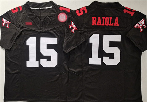 Custom #15 Black Football Shirt Top
