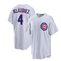 Custom #4 White CHC Baseball Shirt Top