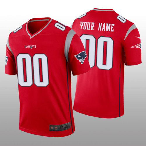 Custom Red NE Football Shirt Top