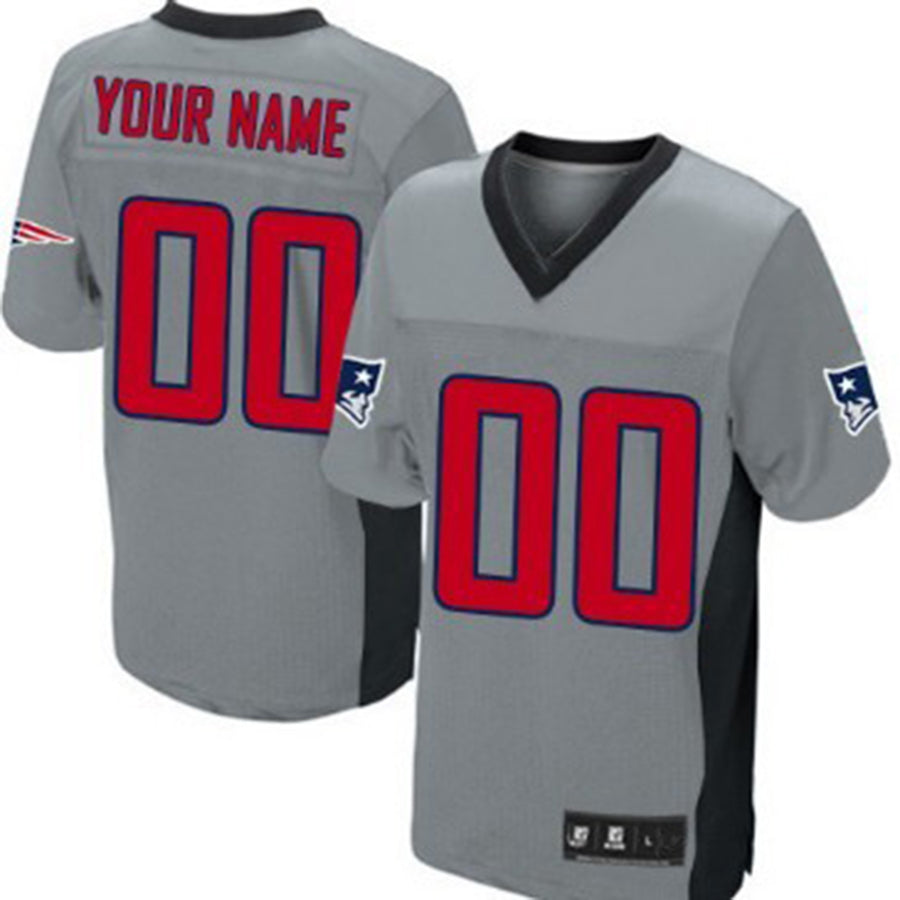 Custom Gray NE Football Shirt Top