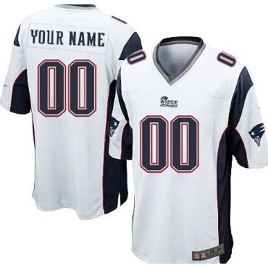Custom White NE Football Shirt Top