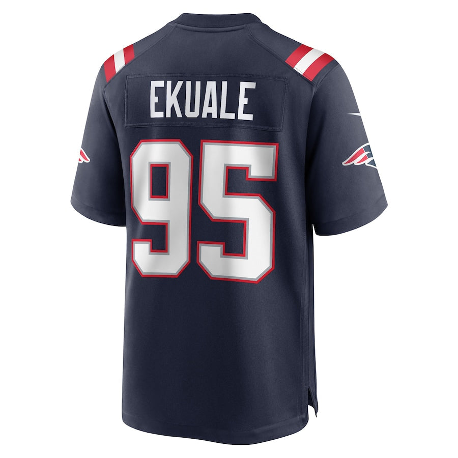 Custom #95 Navy NE Football Shirt Top