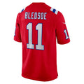 Custom #11 Red NE Football Shirt Top