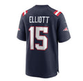 Custom #15 Navy NE Football Shirt Top