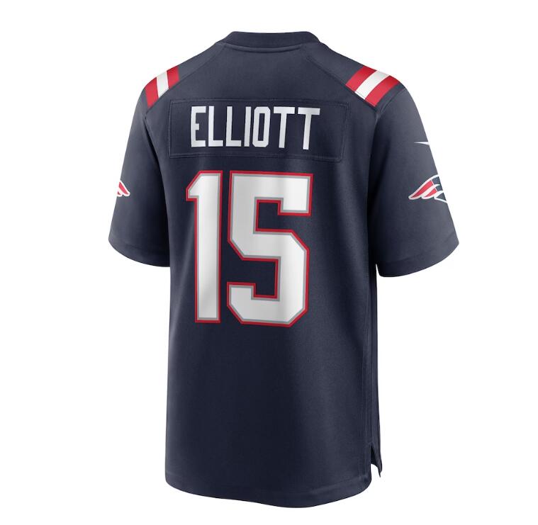 Custom #15 Navy NE Football Shirt Top