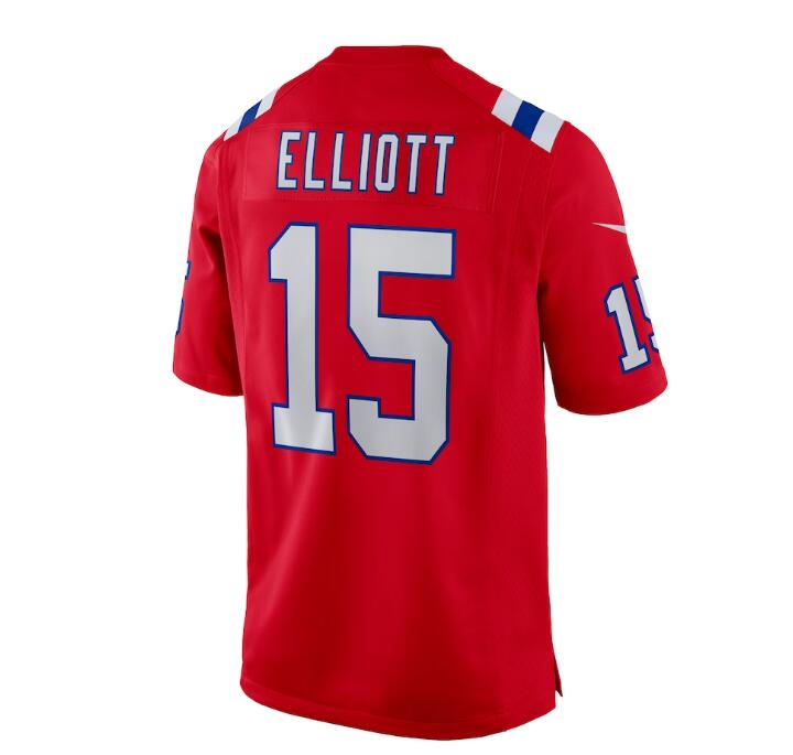 Custom #15 Red NE Football Shirt Top