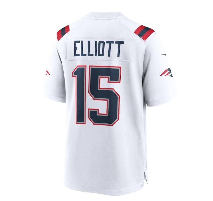 Custom #15 White NE Football Shirt Top