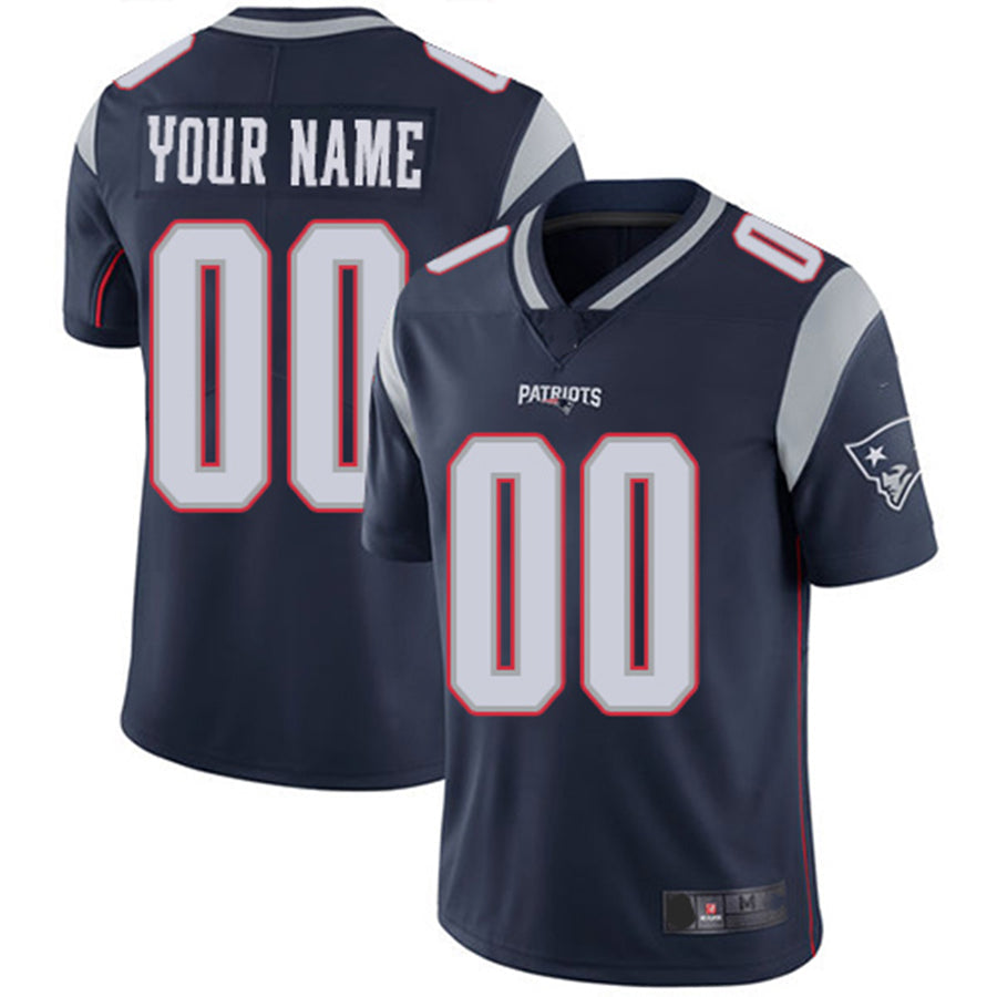 Custom Navy Blue NE Football Shirt Top