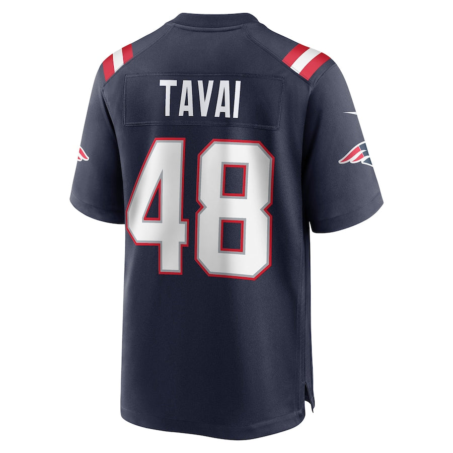 Custom #48 Navy NE Football Shirt Top