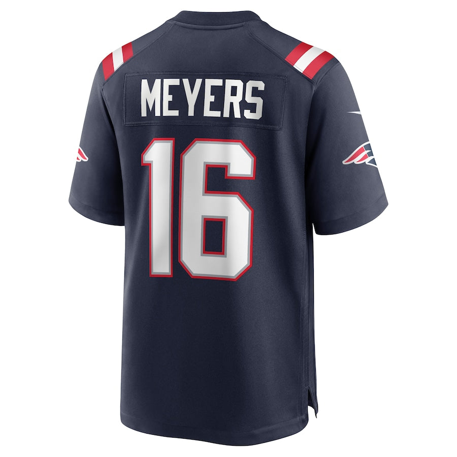 Custom #16 Navy NE Football Shirt Top