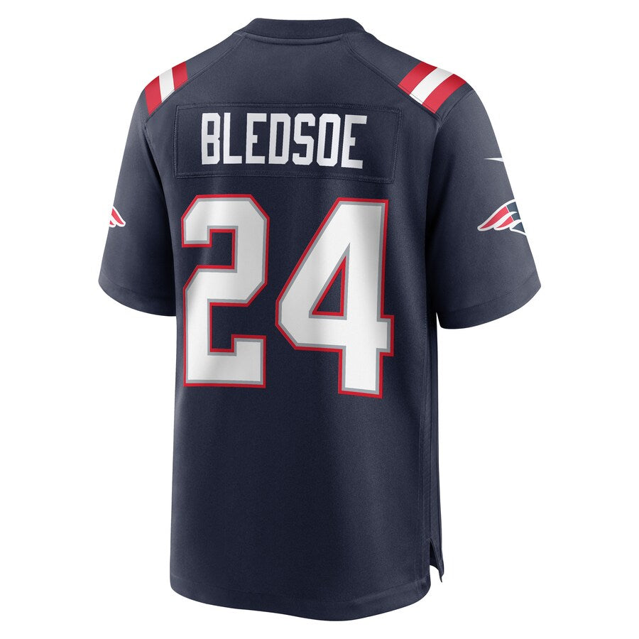 Custom #24 Navy NE Football Shirt Top
