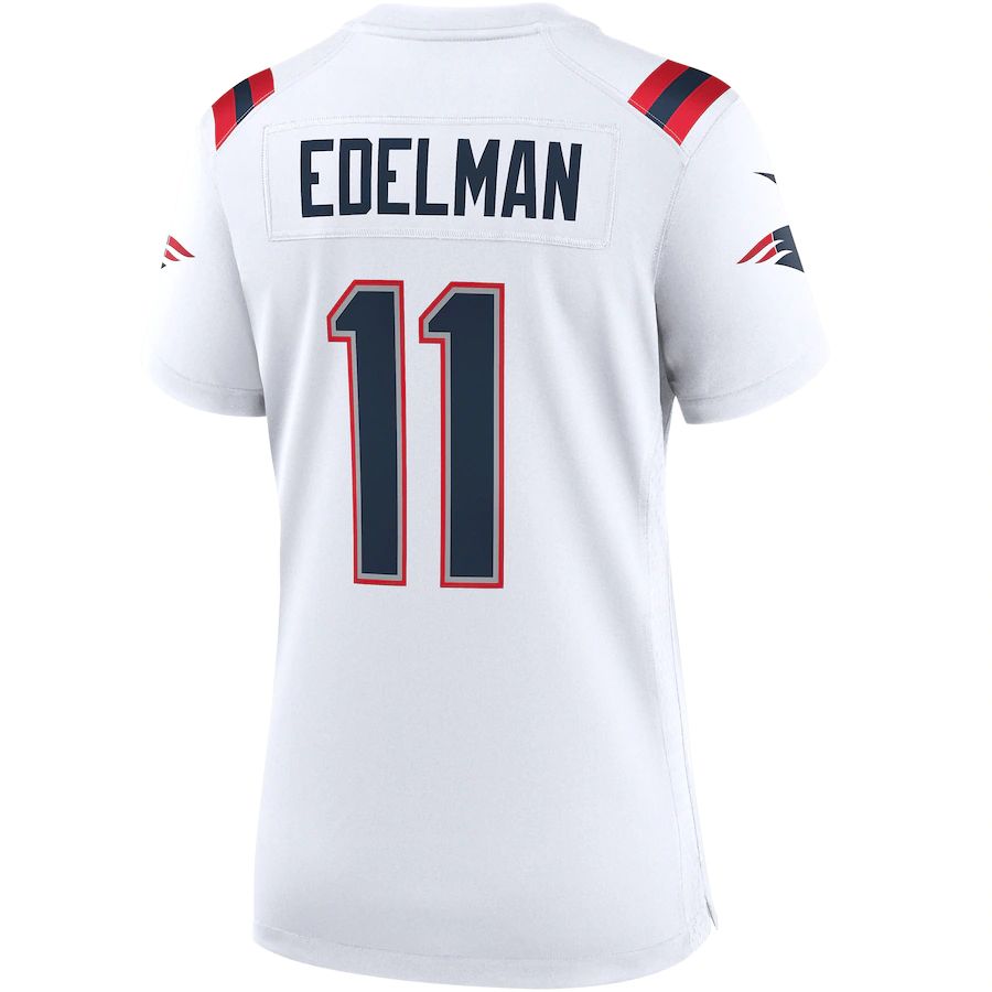 Custom #11 White NE Football Shirt Top