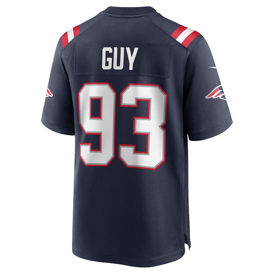 Custom #93 Navy NE Football Shirt Top