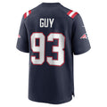 Custom #93 Navy NE Football Shirt Top