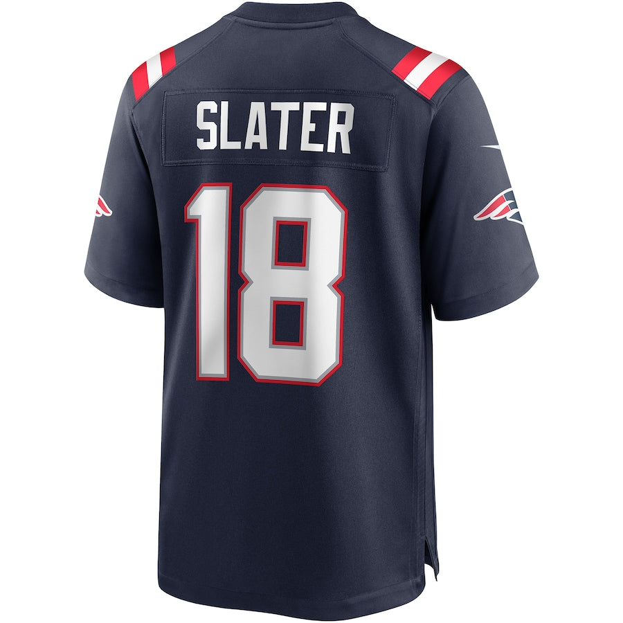 Custom #18 Navy NE Football Shirt Top