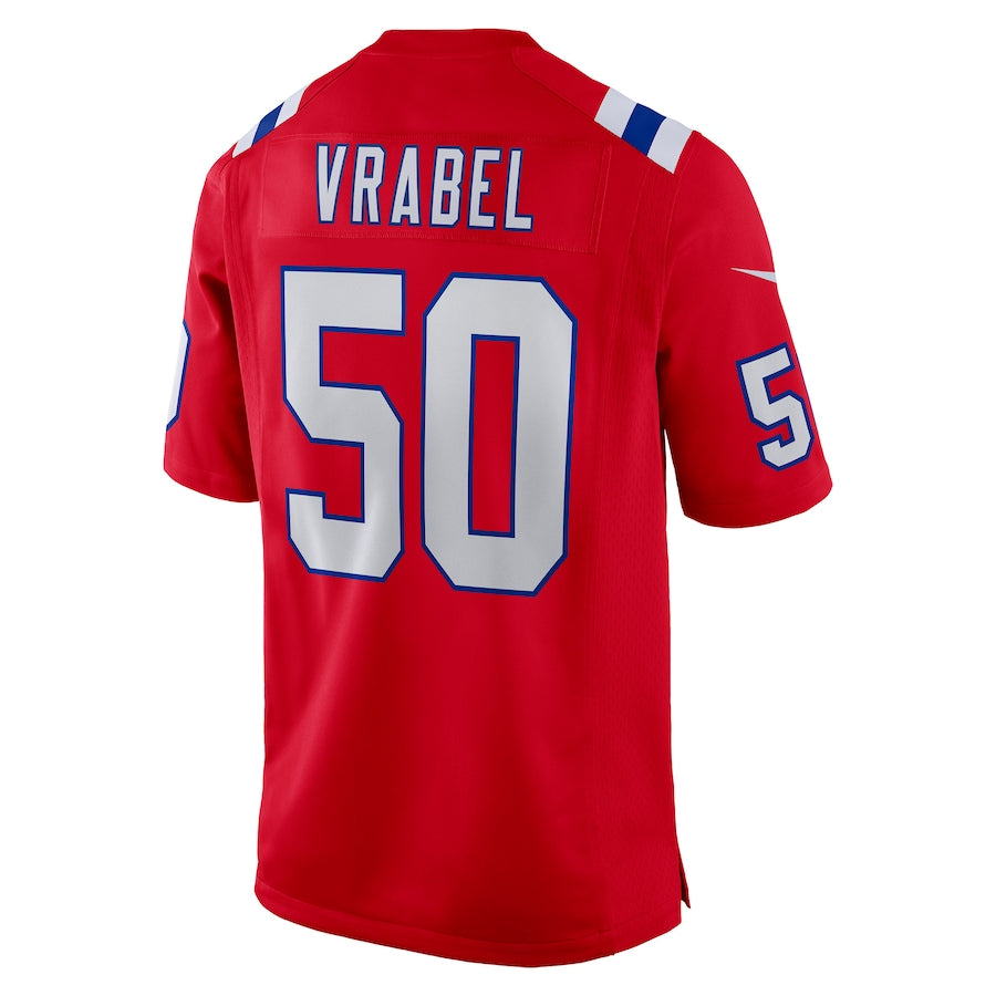 Custom #50 Red NE Football Shirt Top