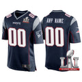 Custom Navy Blue 2017 Super Bowl NE Football Shirt Top