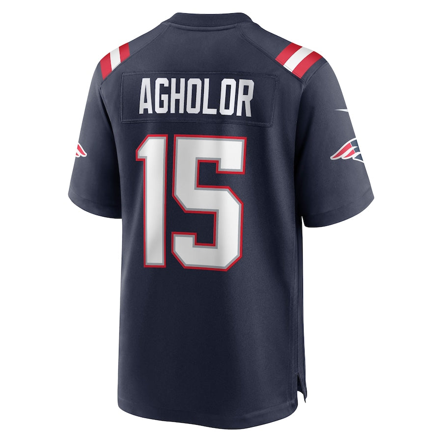 Custom #15 Navy NE Football Shirt Top