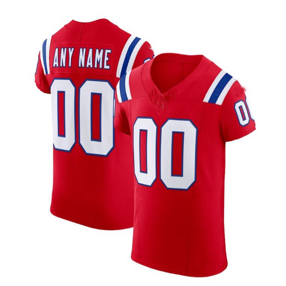Custom Red NE Football Shirt Top