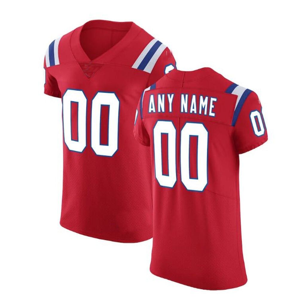 Custom Red NE Football Shirt Top