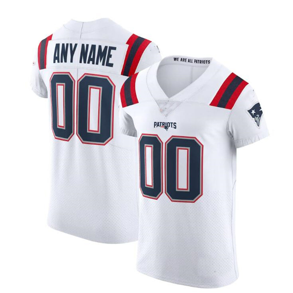 Custom White NE Football Shirt Top