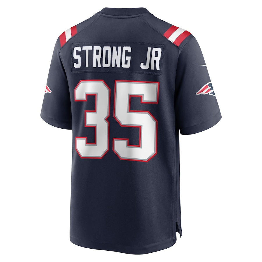 Custom #35 Navy NE Football Shirt Top