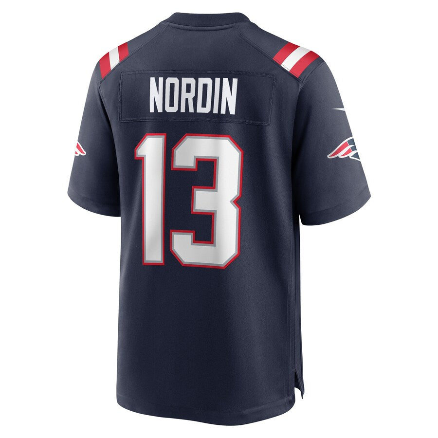 Custom #13 Navy NE Football Shirt Top