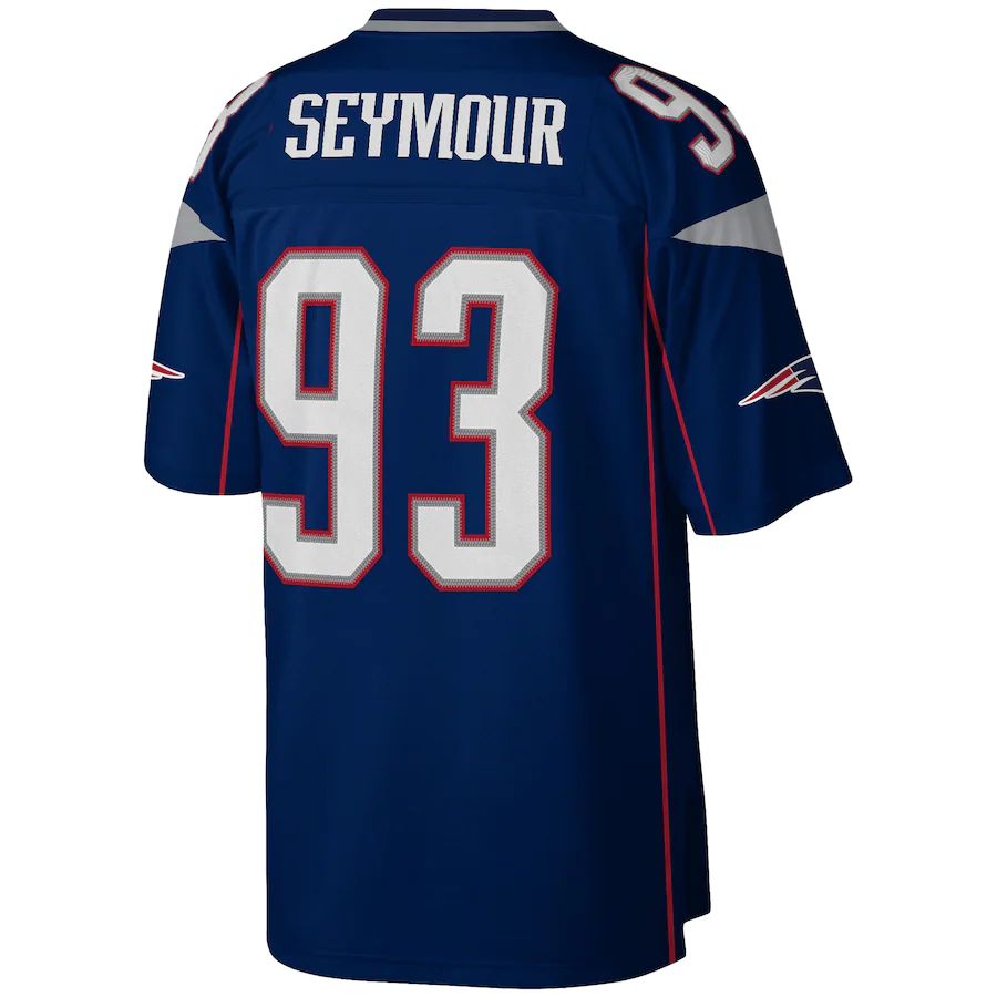 Custom #93 Navy 2003 NE Football Shirt Top