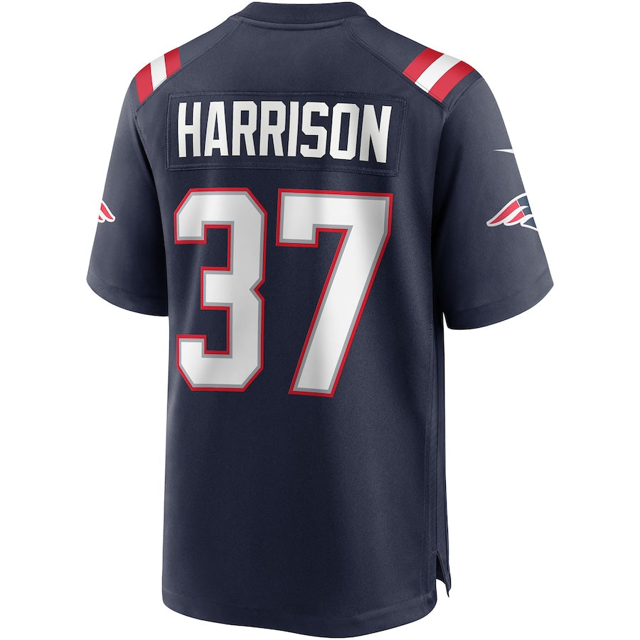 Custom #37 Navy NE Football Shirt Top