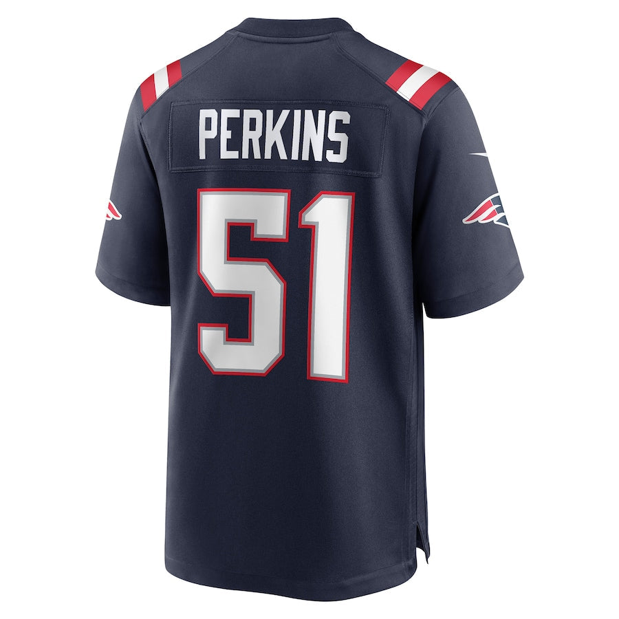 Custom #51 Navy NE Football Shirt Top