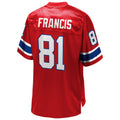 Custom #81 Red NE Football Shirt Top
