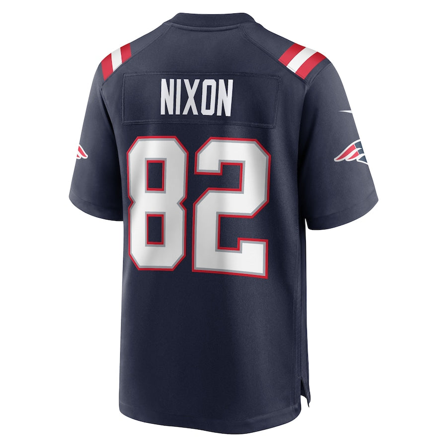 Custom #82 Navy NE Football Shirt Top