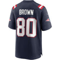 Custom #80 Navy NE Football Shirt Top