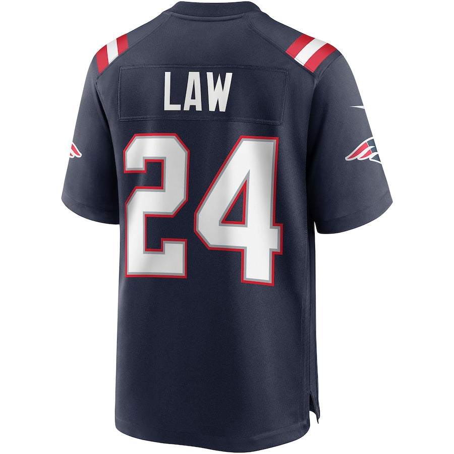 Custom #24 Navy NE Football Shirt Top
