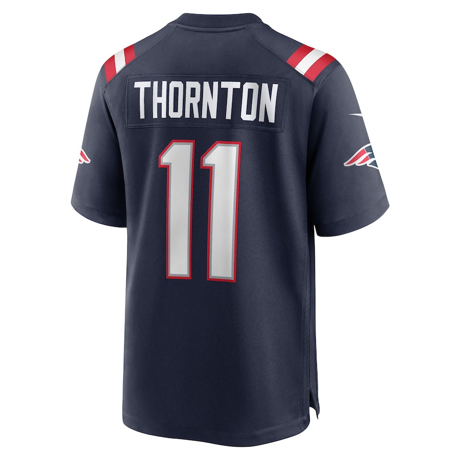 Custom #11 Navy NE Football Shirt Top