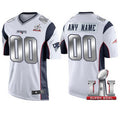 Custom White 2017 Super Bowl NE Football Shirt Top