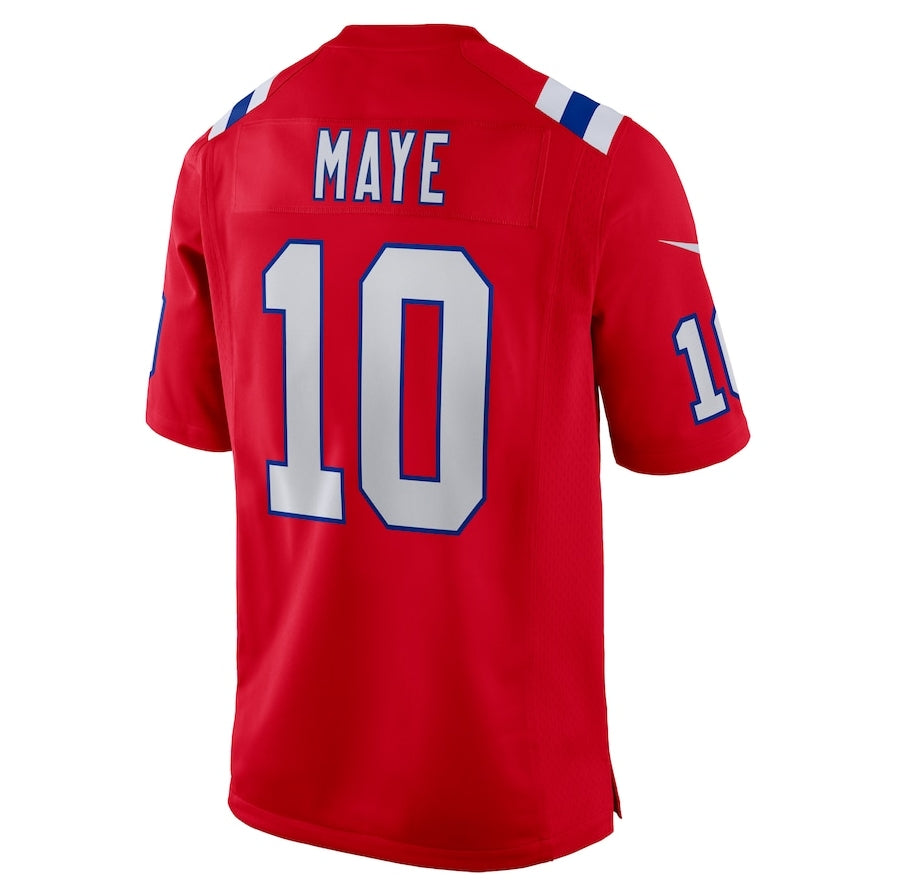 Custom #10 Red 2024 NE Football Shirt Top