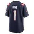 Custom #1 Navy 2024 NE Football Shirt Top