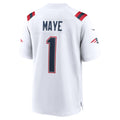 Custom #1 White 2024 NE Football Shirt Top