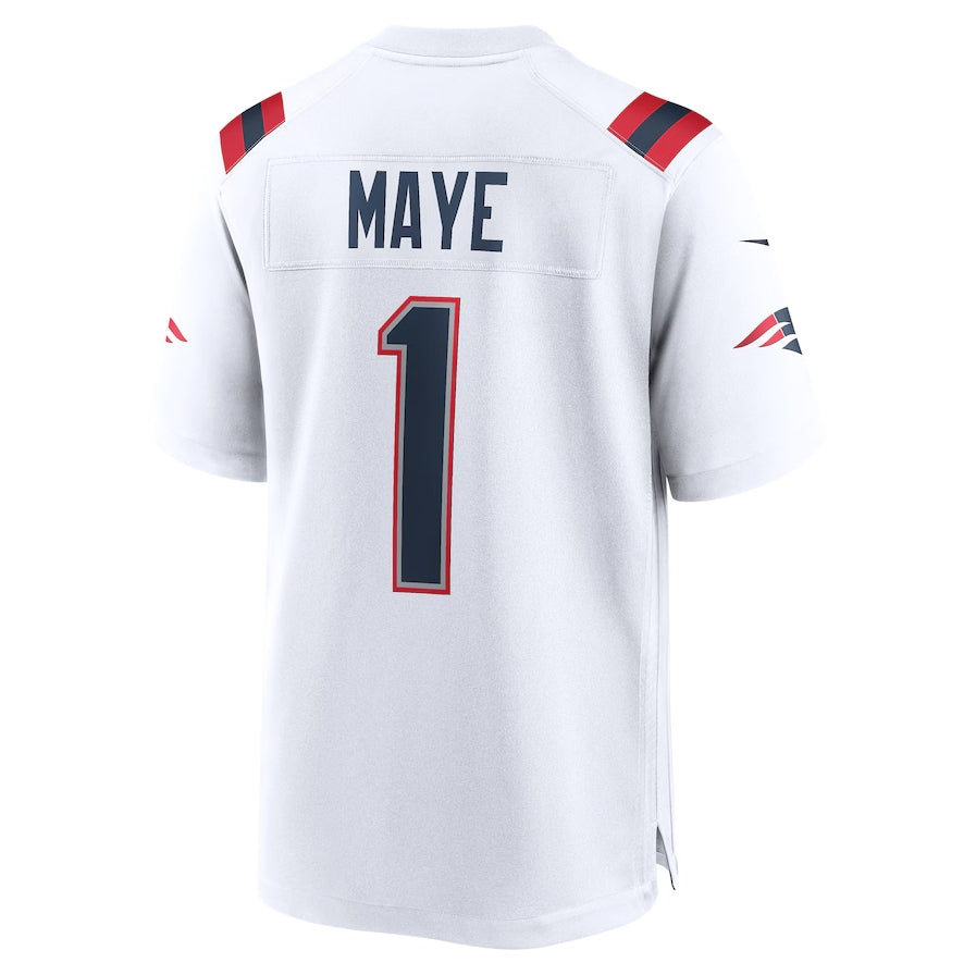 Custom #1 White 2024 NE Football Shirt Top