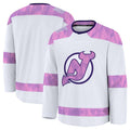 Custom White 2024 NJD Hockey Shirt Top